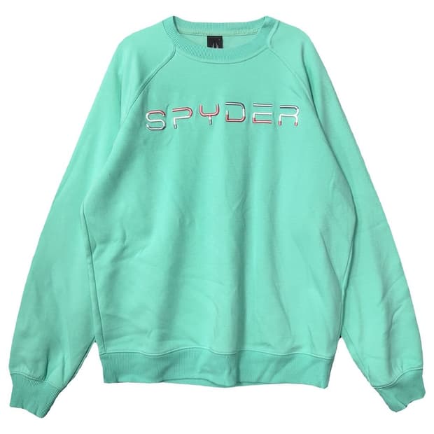 스파이더 프린팅 민트 맨투맨 S