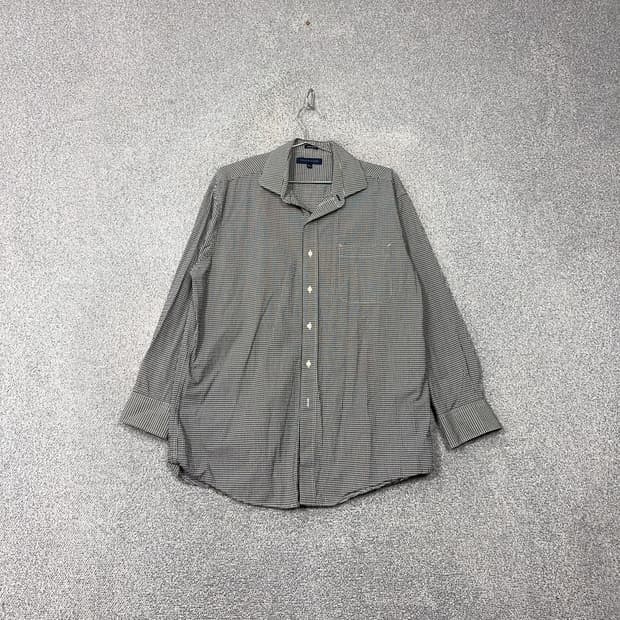 타미힐피거 체크 블랙 로고 셔츠 XL