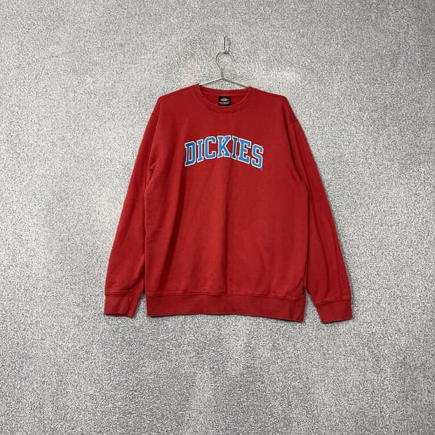 디키즈 프린팅 레드 맨투맨 X-LARGE