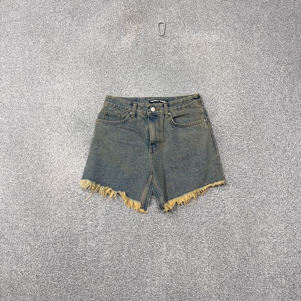 프로젝트 웨이브 데님 크롭 스커트 S