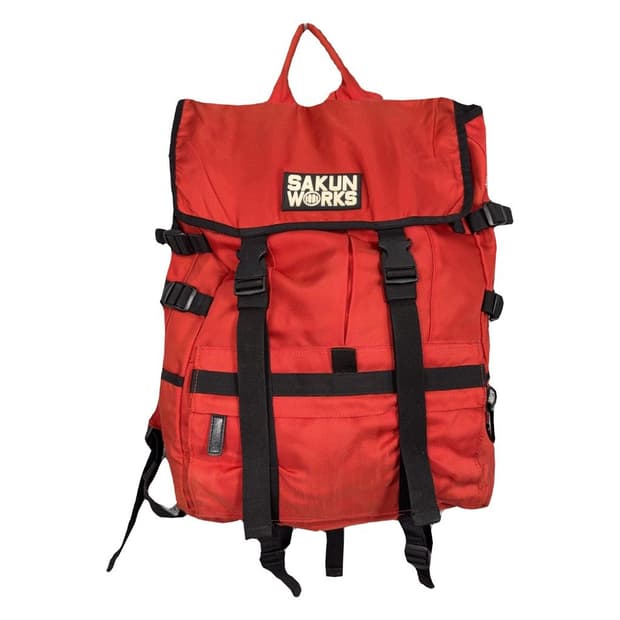 사쿤 빈티지 레드 백팩