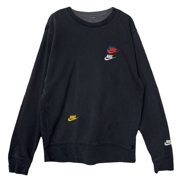 나이키 블랙 멀티 스우시 맨투맨 S