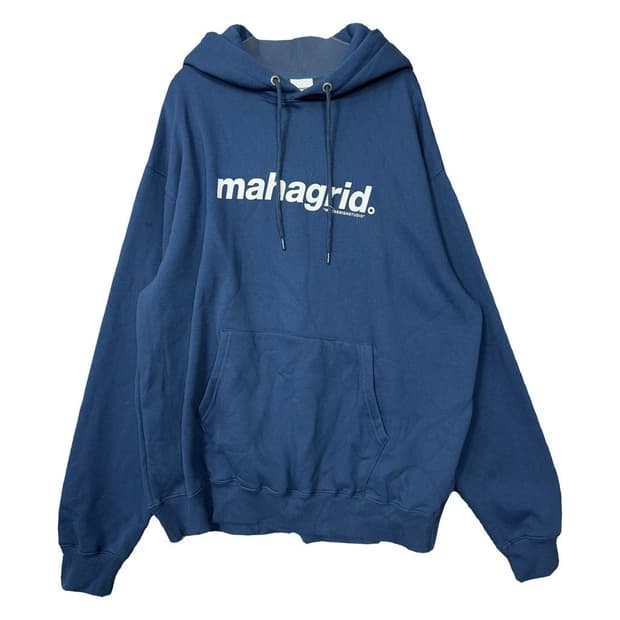 마하그리드 스펠 프린팅 네이비 후드티 L