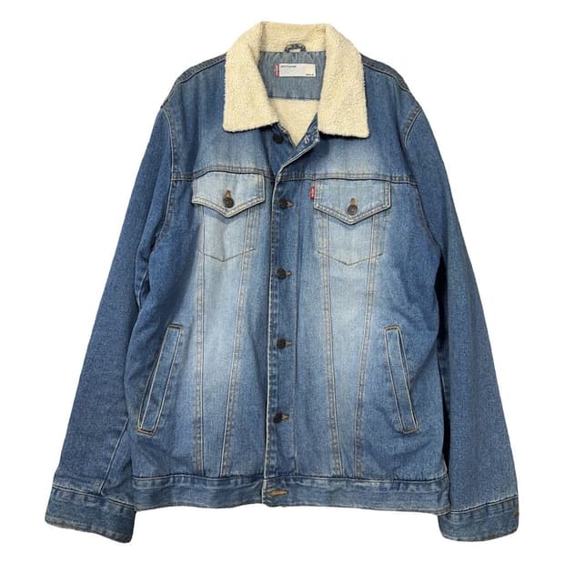 리바이스 블루 워싱 빈티지 양털 무스탕 데님 자켓 MEN-XL-105