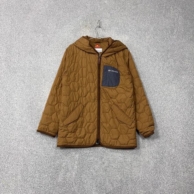 콜롬비아 브라운 퀄팅 패딩 자켓 XL