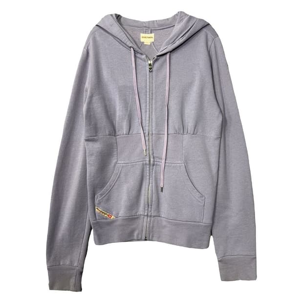 디젤 라이트 퍼플 빈티지 후드 집업 M