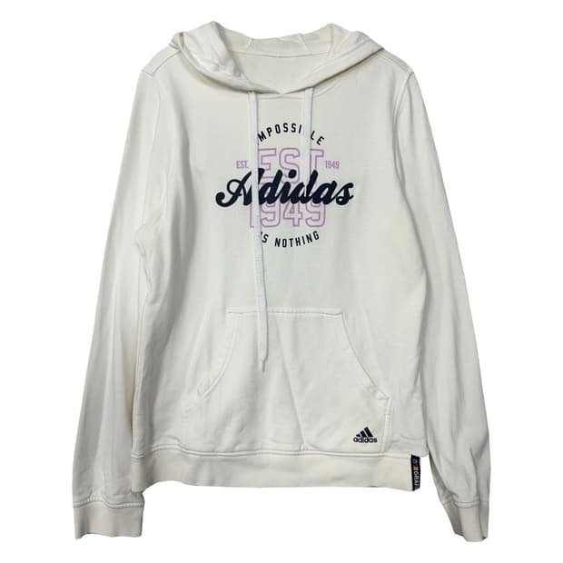 아디다스 프린팅 화이트 후드티 095