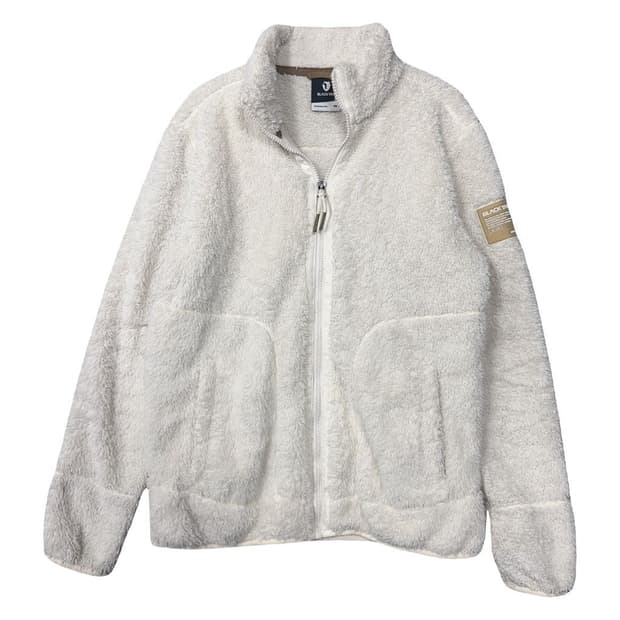 블랙야크 화이트 뽀글이 후리스 집업 90