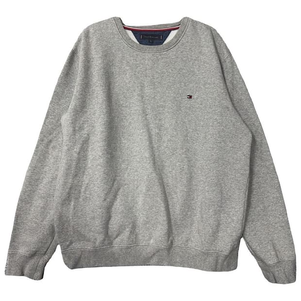 타미힐피거 라이트 그레이 로고 맨투맨 L