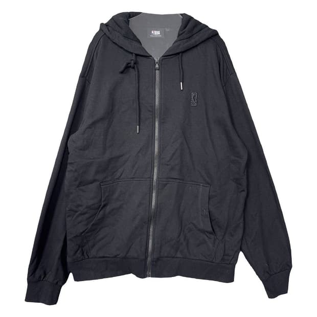 엔비에이 블랙 로고 오버핏 후드 집업 L