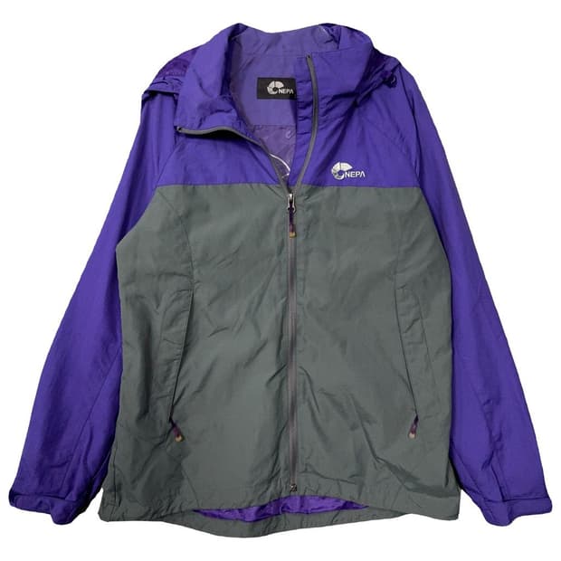 네파 퍼플 그레이 투톤 기능성 바람막이 95