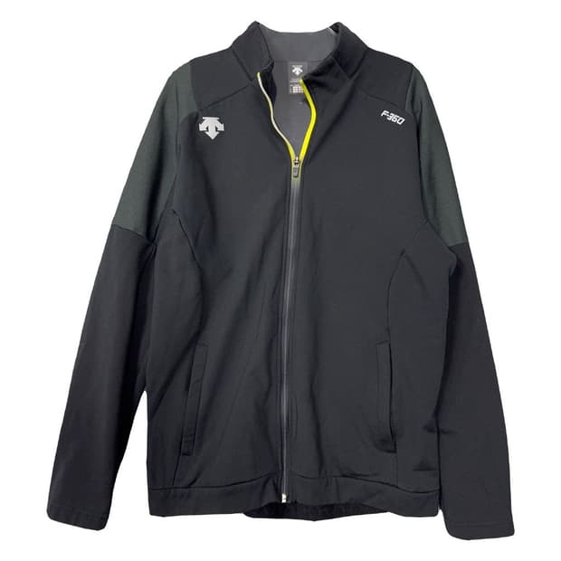 데상트 블랙 로고 기능성 집업 L