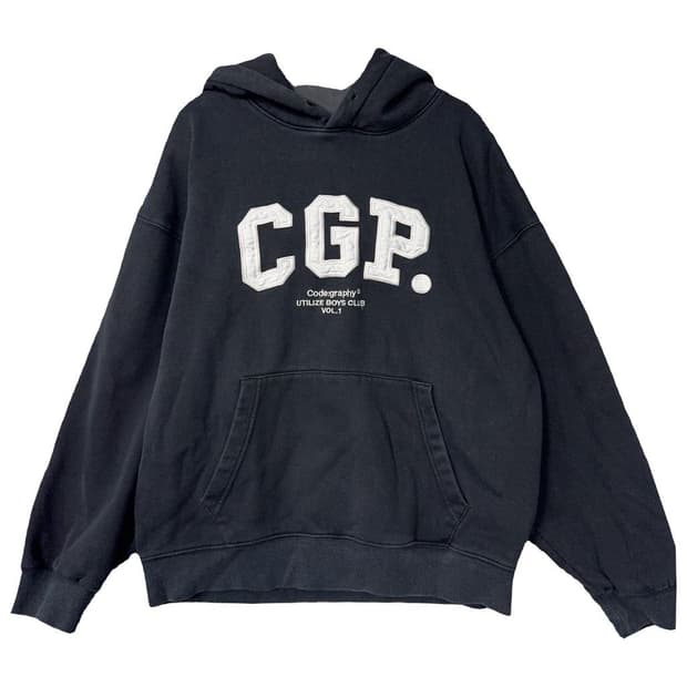 코드그라피 스펠 로고 네이비 후드티 M