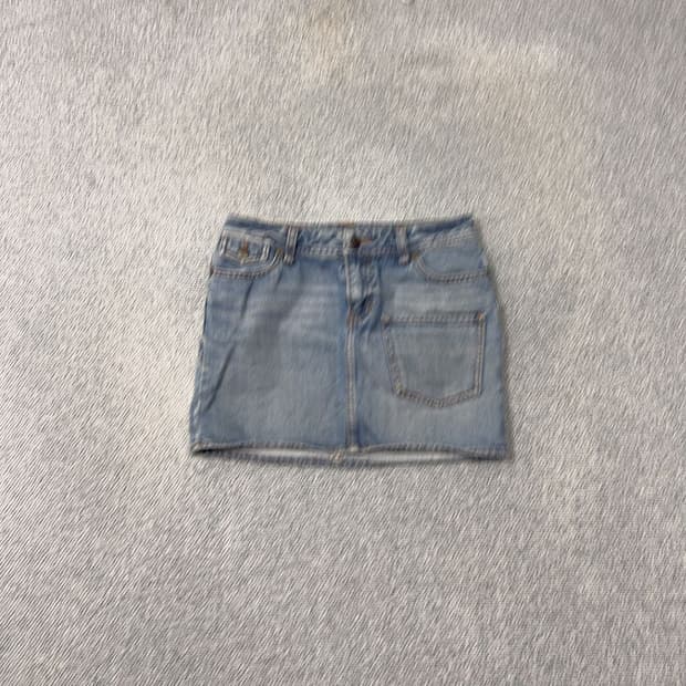 폴로 연청 워싱 데님 미니 스커트 70-165