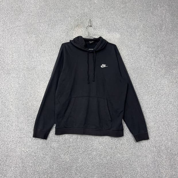 나이키 스우시 약기모 블랙 후드티 XL