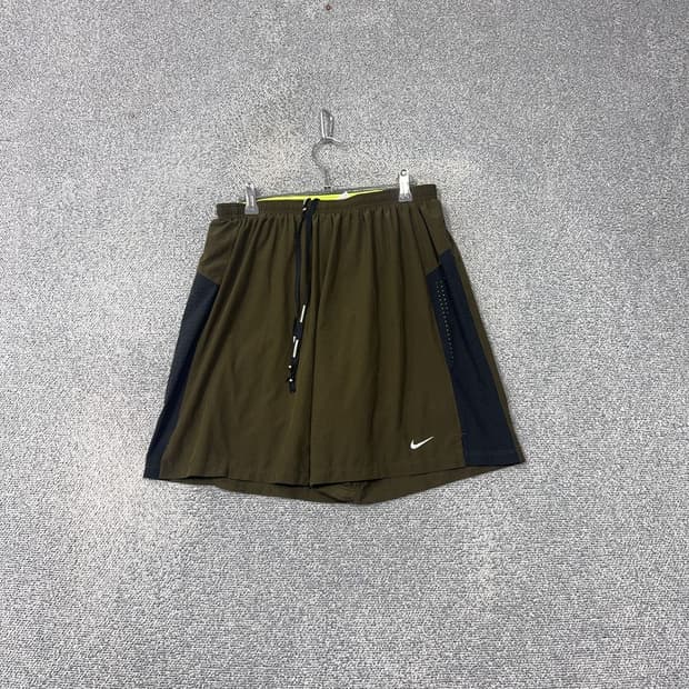 나이키 카키 로고 기능성 반바지 XXL