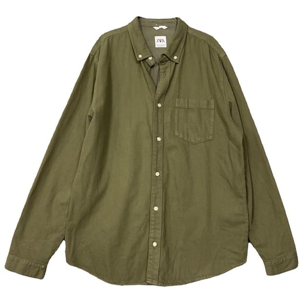 자라 카키 셔츠 EUR XL USA XL MEX 44
