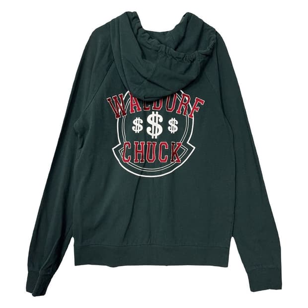 에잇세컨즈 그린 빈티지 백프린팅 후드 집업 M