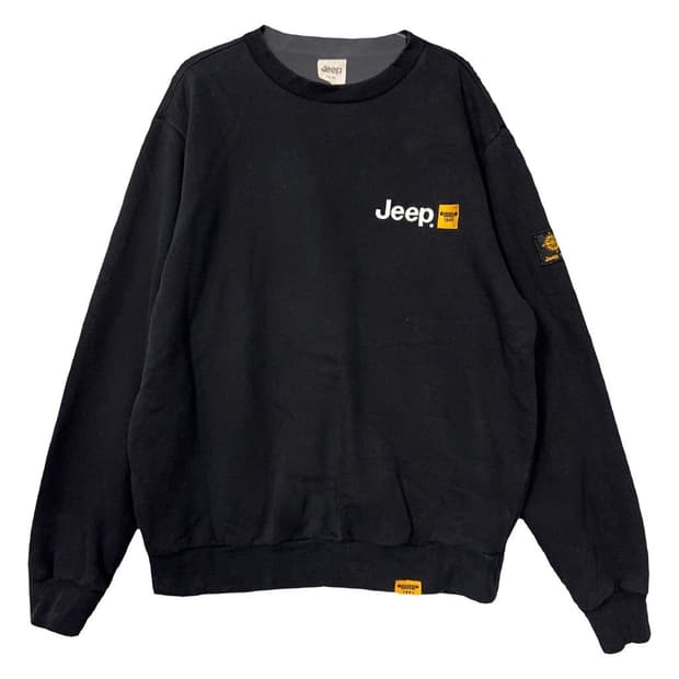 지프 블랙 스펠 로고 오버핏 맨투맨 XXL