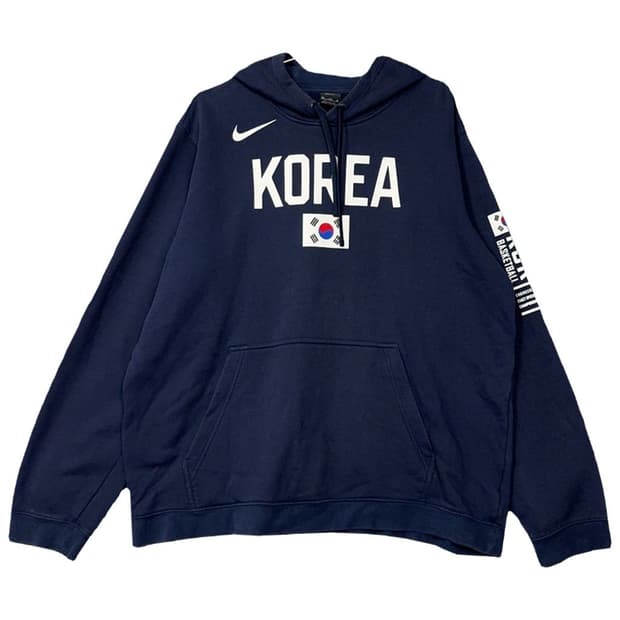 나이키 코리아 프린팅 네이비 후드티 XXL