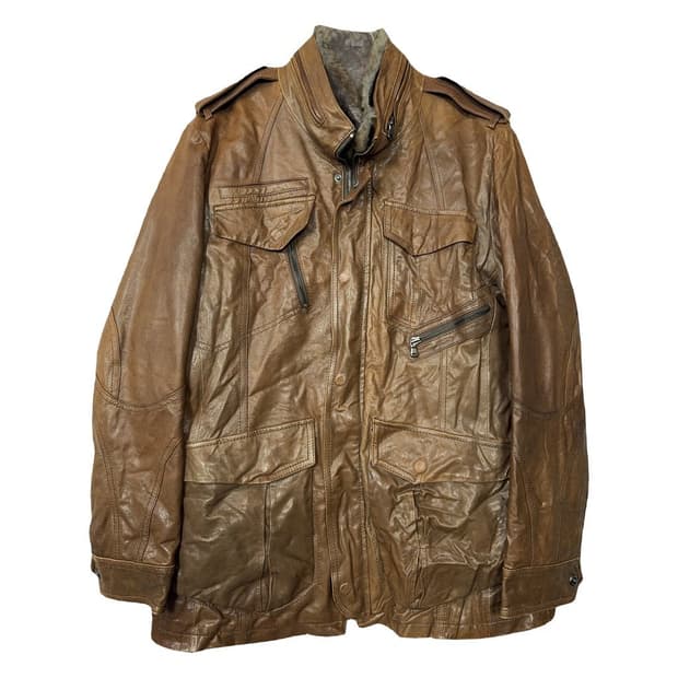 레노마 브라운 클래식 양가죽 쉽스킨 자켓 105