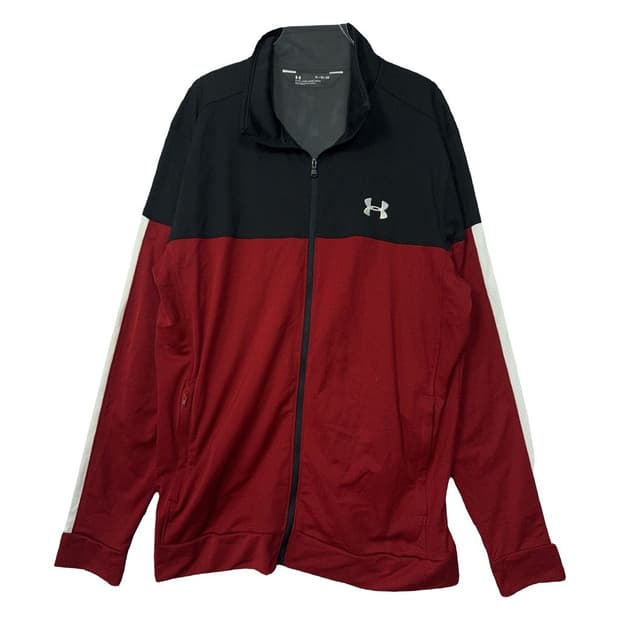 언더아머 레드 로고 기능성 집업 저지 XL