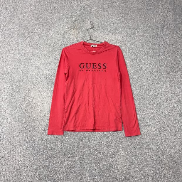 게스 프린팅 코랄 긴팔 티 90