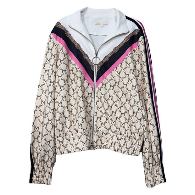 마쥬 클래식 패턴 여성 집업 저지 1