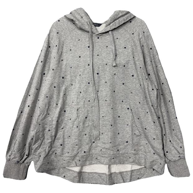 빈폴 도트 라이트 그레이 후드티 90
