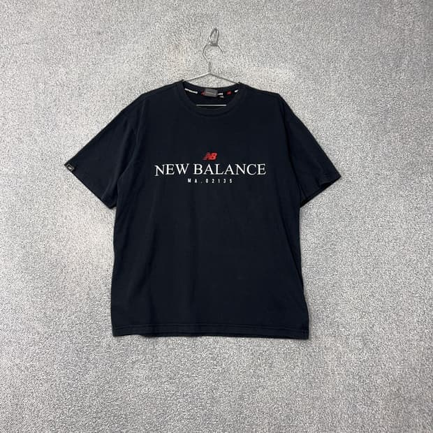 뉴발란스 프린팅 네이비 반팔 티 105(XL)