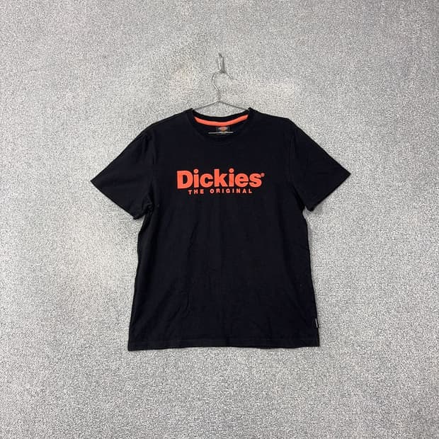 디키즈 프린팅 블랙 반팔 티 LARGE