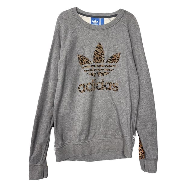 아디다스 카모 프린팅 라이트 그레이 맨투맨 M