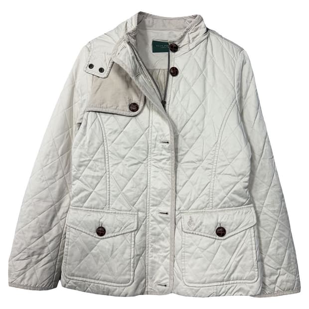 빈폴 화이트 여성 클래식 퀄팅 자켓 M