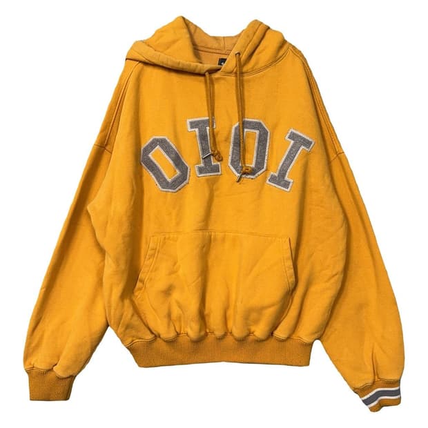 OIOI 5252 로고 옐로우 후드티 FREE SIZE