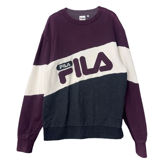 휠라 프린팅 다채색 맨투맨 SMALL