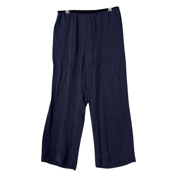 띠어리 실크 100% 네이비 와이드 슬랙스 6