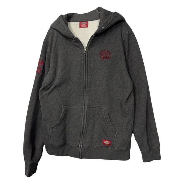 디키즈 그레이 로고 후드 집업 S-MEDIUM