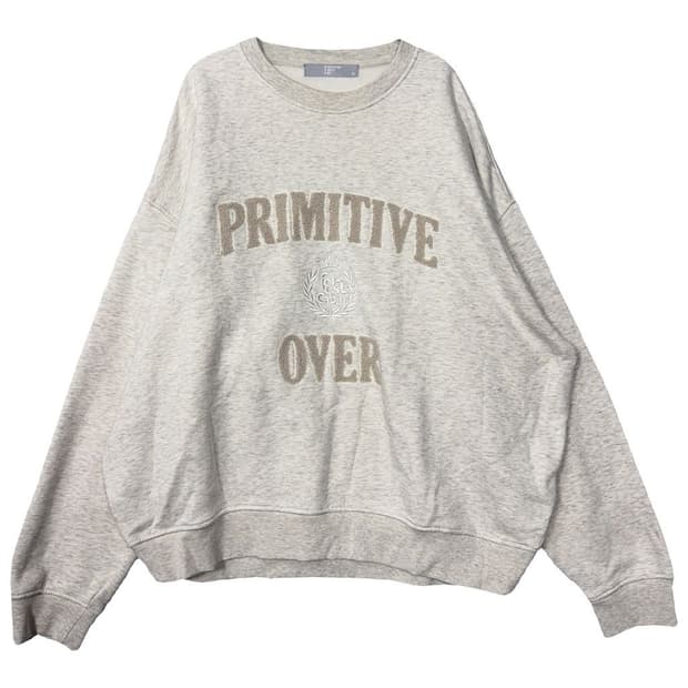 에잇세컨즈 프린팅 아이보리 베이지 맨투맨 XL