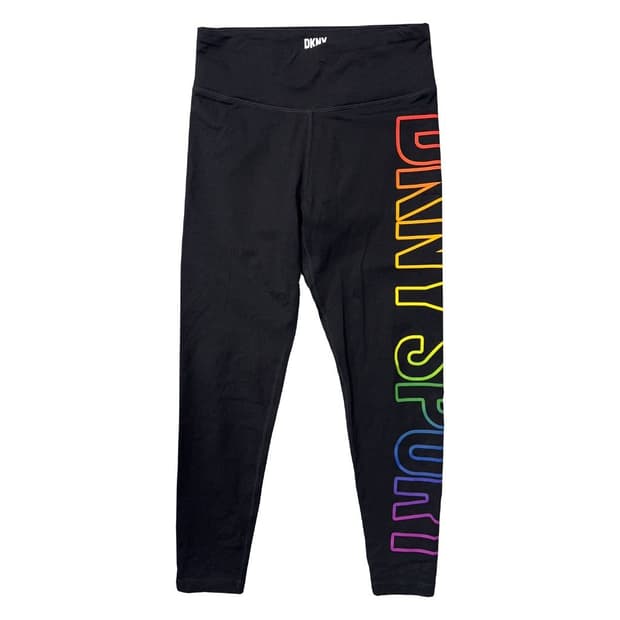 DKNY 프린팅 블랙 레깅스 S/P/CH/