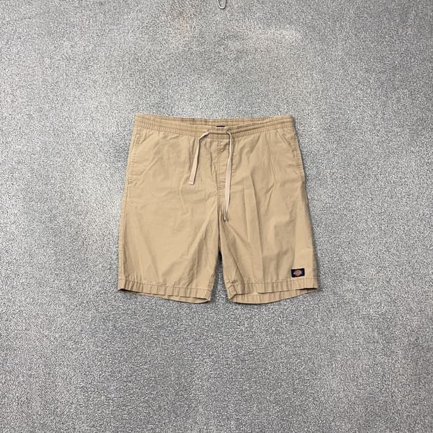 디키즈 베이지 로고 반바지 LARGE