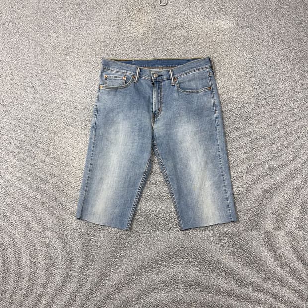 리바이스 연청 리폼 데님 반바지 W32 L32