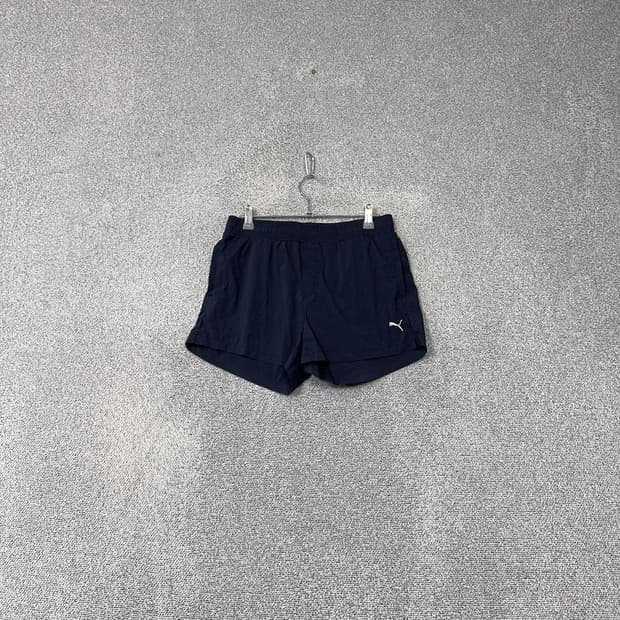 푸마 네이비 로고 기능성 반바지 S