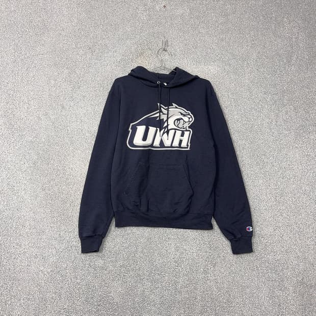 챔피온 UNH 프린팅 네이비 후드티 S