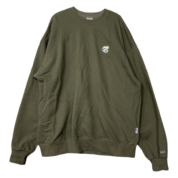 이벳필드 카키 로고 오버핏 맨투맨 XL