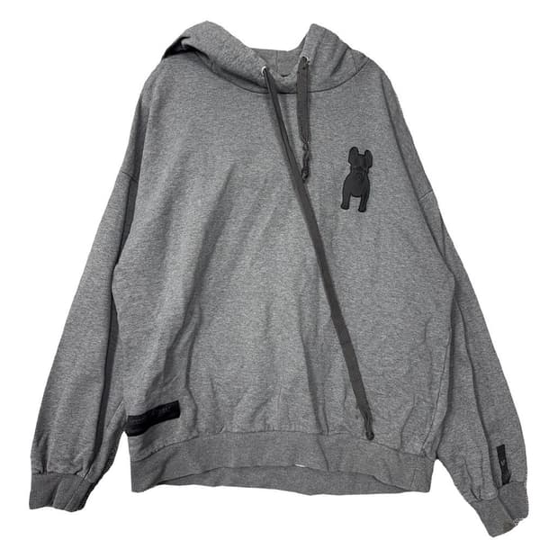 라이프워크 그레이 로고 오버핏 후드티 L