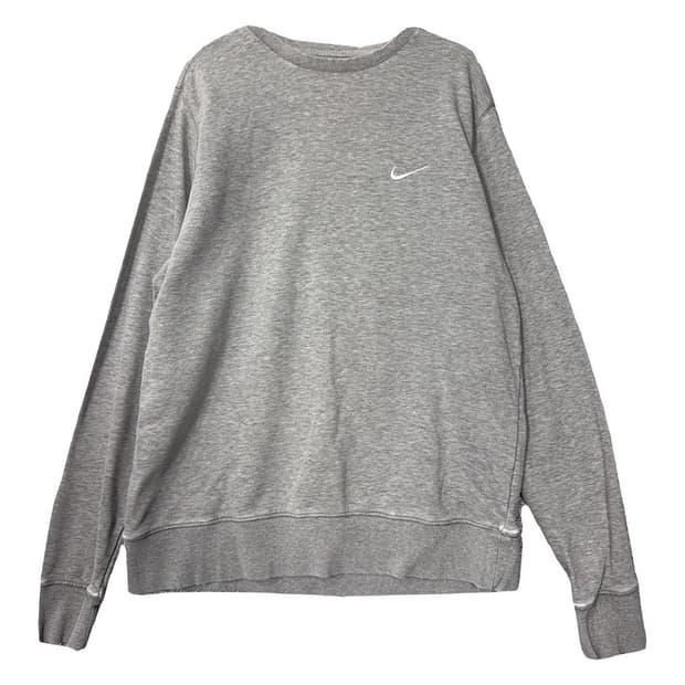 나이키 라이트 그레이 로고 맨투맨 L