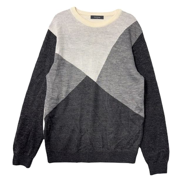 마인드브릿지 그레이 멀티컬러 아크릴 니트 100