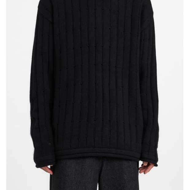 유스 데미지 크루넥 니트 M