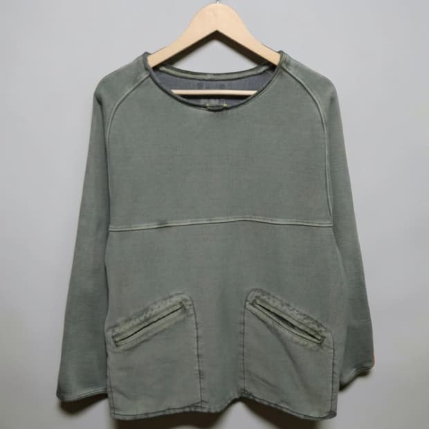 105 Noice 노이스 가먼트다잉 스웻 맨투맨 카키그레이