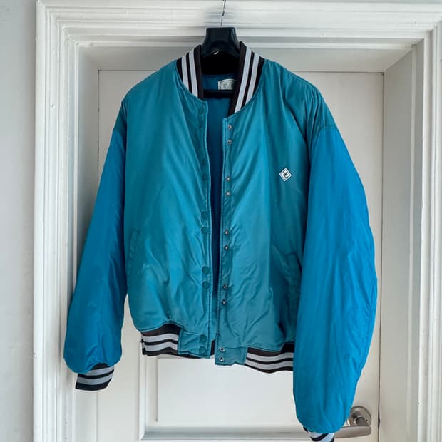 노컨텐츠 베이스볼 점퍼 그린앤블루